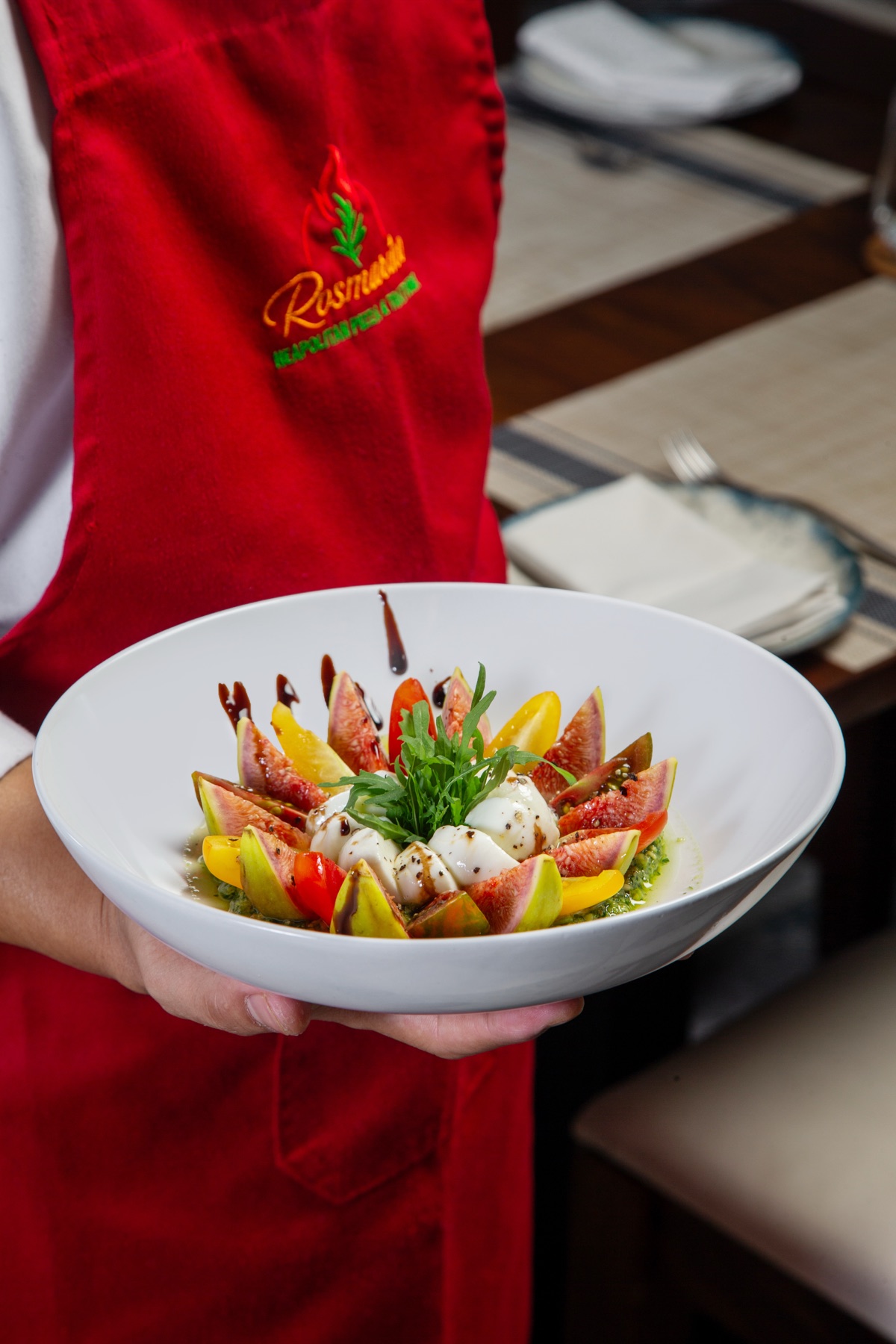Fig, bocconcini and cherry tomato salad at Rosmarino, Indiranagar